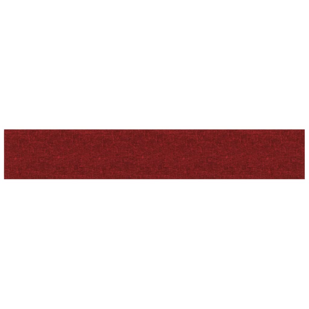 Paneles de pared Vidaxl 12 st 1.62 m² 90x15 cm de tela rojo