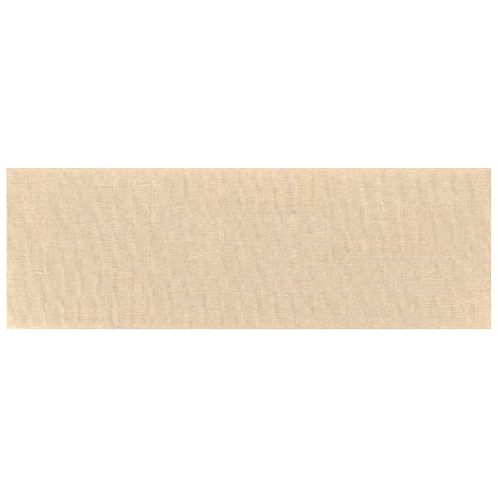 Paneles de pared Vidaxl 12 st 3.24 m² 90x30 cm de tela crema