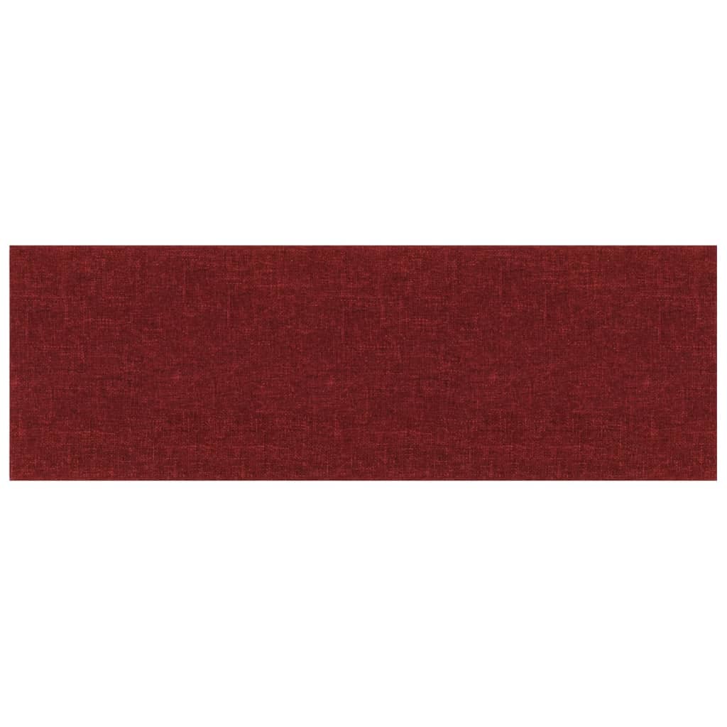 Paneles de pared Vidaxl 12 st 3.24 m² 90x30 cm de tela rojo