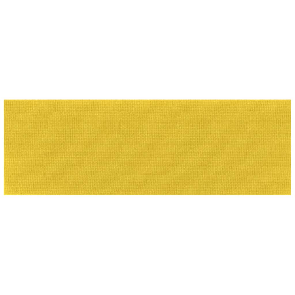 Paneles de pared Vidaxl 12 st 3.24 m² 90x30 cm de tela de color amarillo