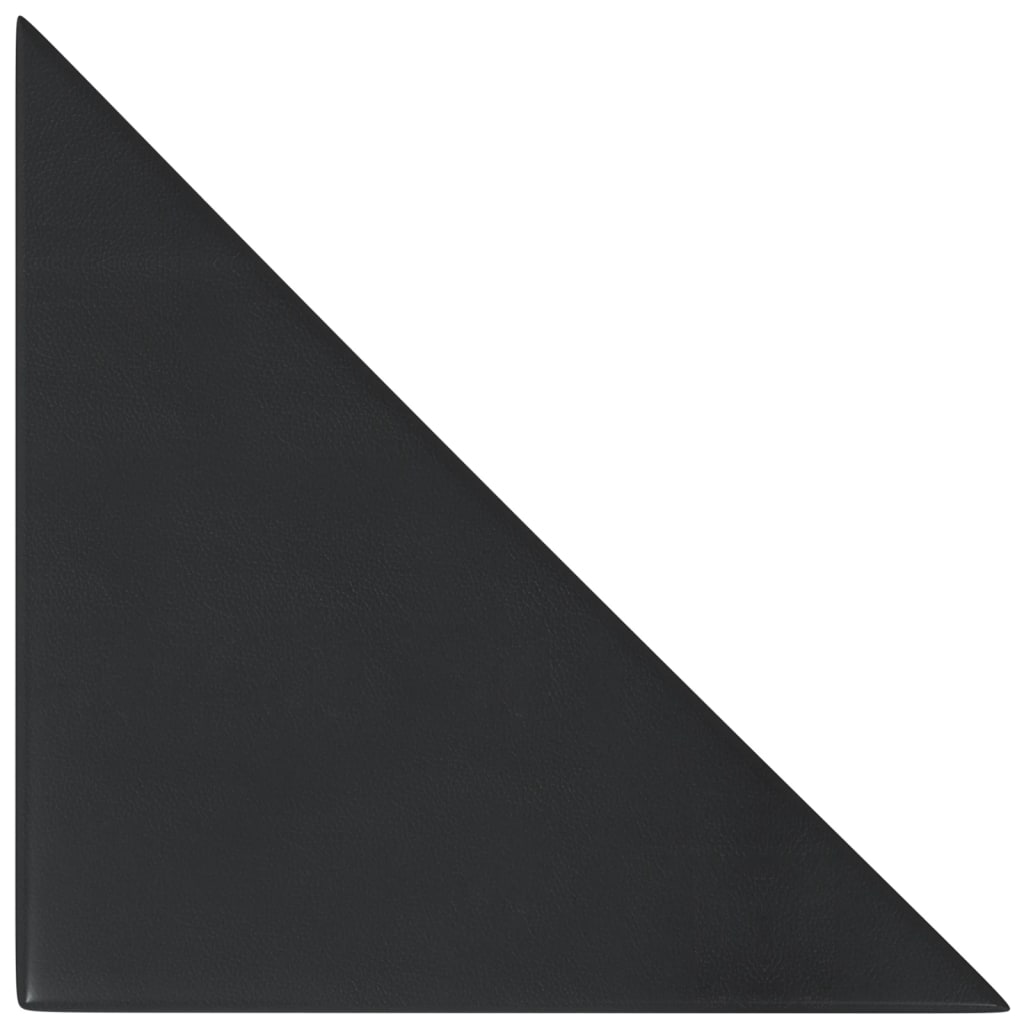 Paneles de pared Vidaxl 12 PCS 0.54 m² 30x30 cm de cuero artificial negro