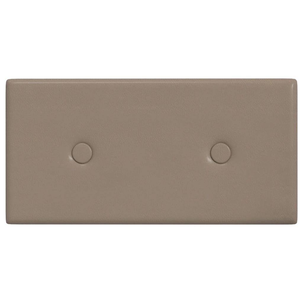 Paneles de pared Vidaxl 12 PCS 0.54 m² 30x15 cm Cappuccinocolid de cuero