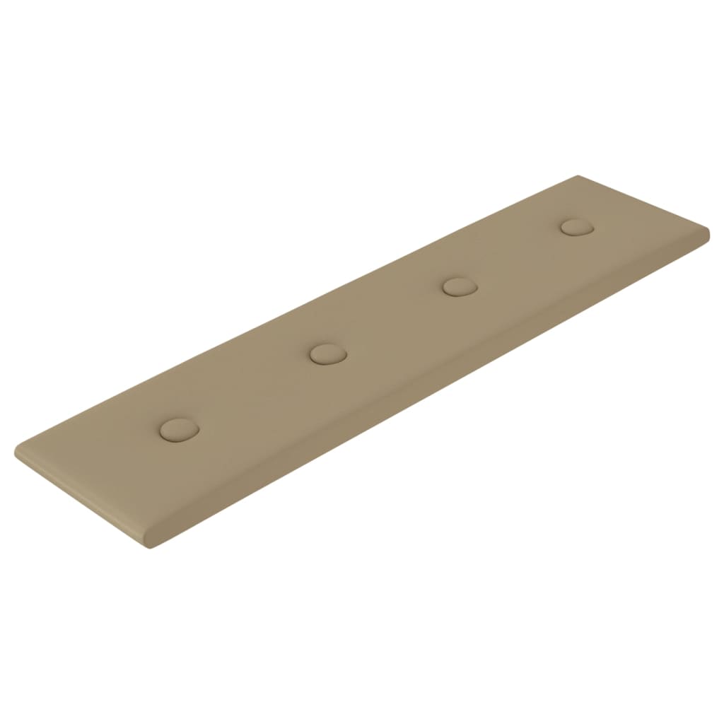 Paneles de pared Vidaxl 12 st 1.08 m² 60x15 cm de arte de cuero cappcinocolid