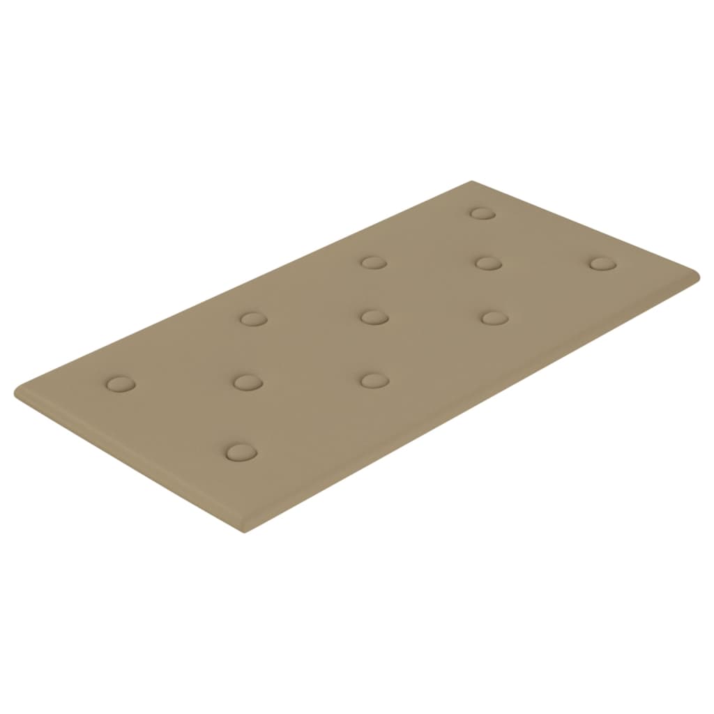 Paneles de pared Vidaxl 12 PCS 2.16 m² 60 x 30 cm Arte de cuero Cappuccinocleur