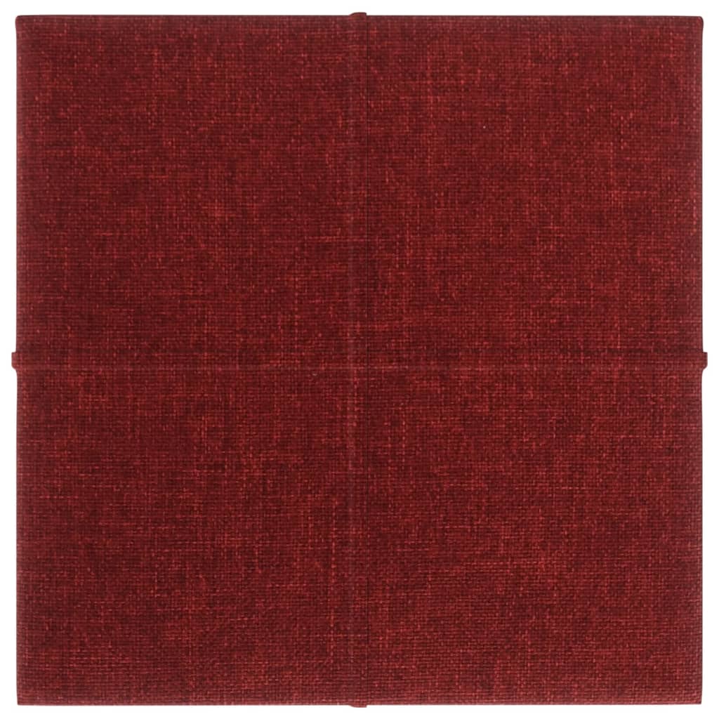 Paneles de pared Vidaxl 12 ST 1.08 m² 30x30 cm de tela vino rojo