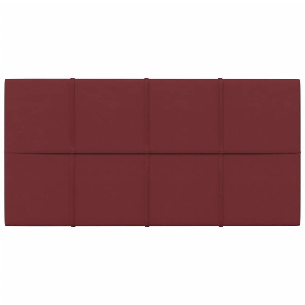 Paneles de pared Vidaxl 12 st 2.16 m² 60x30 cm de tela de tela rojo
