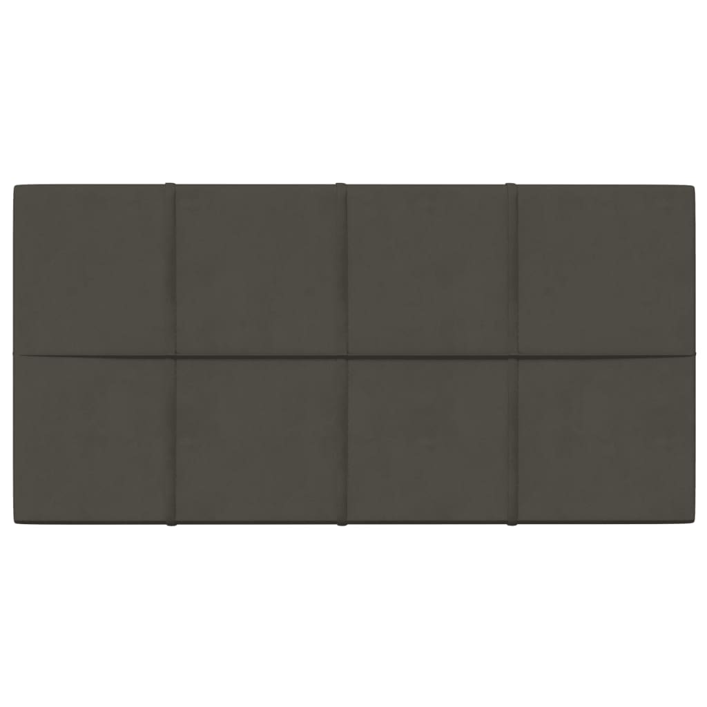 Paneles de pared Vidaxl 12 st 2.16 m² 60x30 cm Velvet Grey Dark Gray