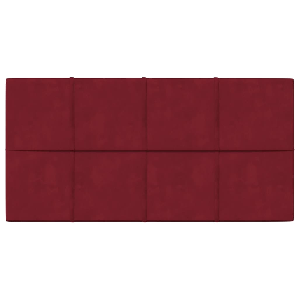 Paneles de pared Vidaxl 12 ST 2.16 m² 60x30 cm Velvet Wine Red