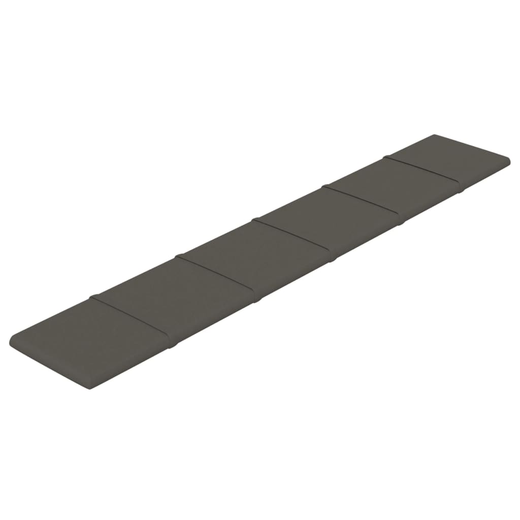 Paneles de pared Vidaxl 12 st 1.62 m² 90x15 cm Velvet gris oscuro