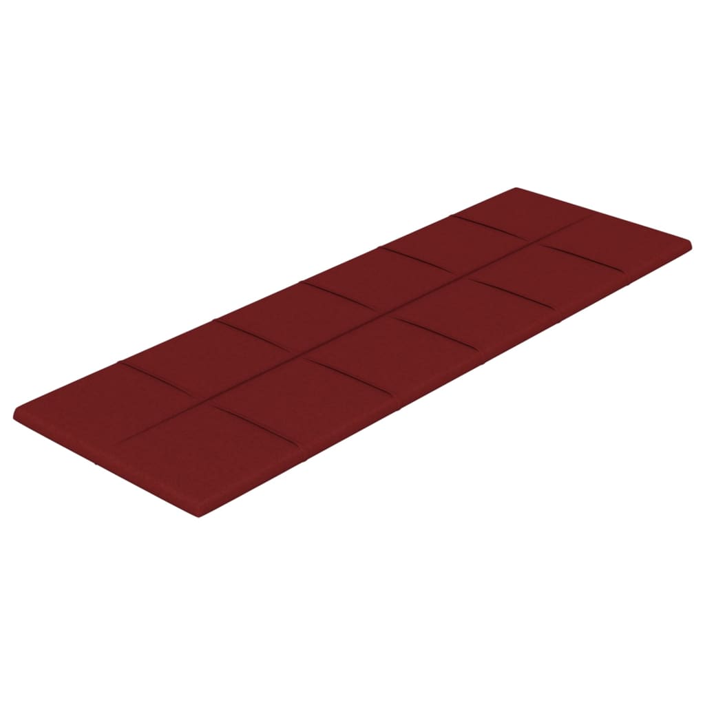 Paneles de pared Vidaxl 12 st 3.24 m² 90x30 cm de tela rojo
