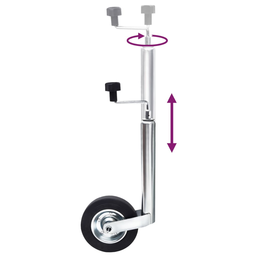 Vidaxl Wheel Wheel para remolque de 48 mm de acero galvanizado