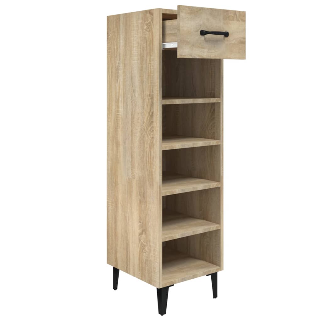 Gabinete de zapatos Vidaxl 30x35x105 cm de madera propiedad de Oak de Oak