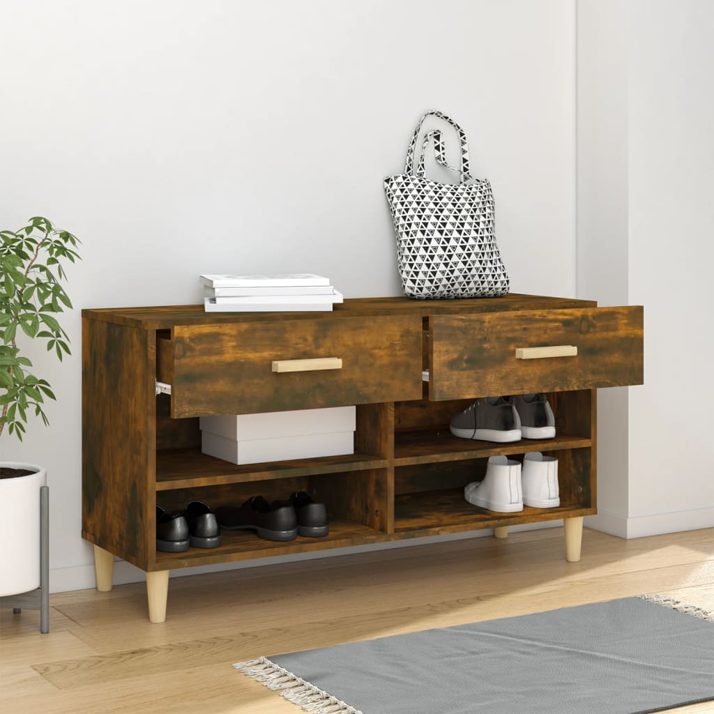 Vidaxl Cabinet da scarpe 102x35x55 cm Colore in legno di legno