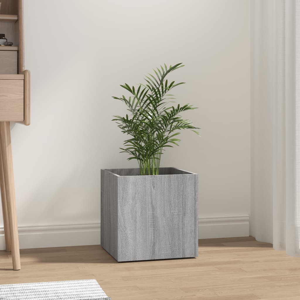 Vidaxl Planter Big 40x40x40 cm de madera procesada Grey Sonoma Oak
