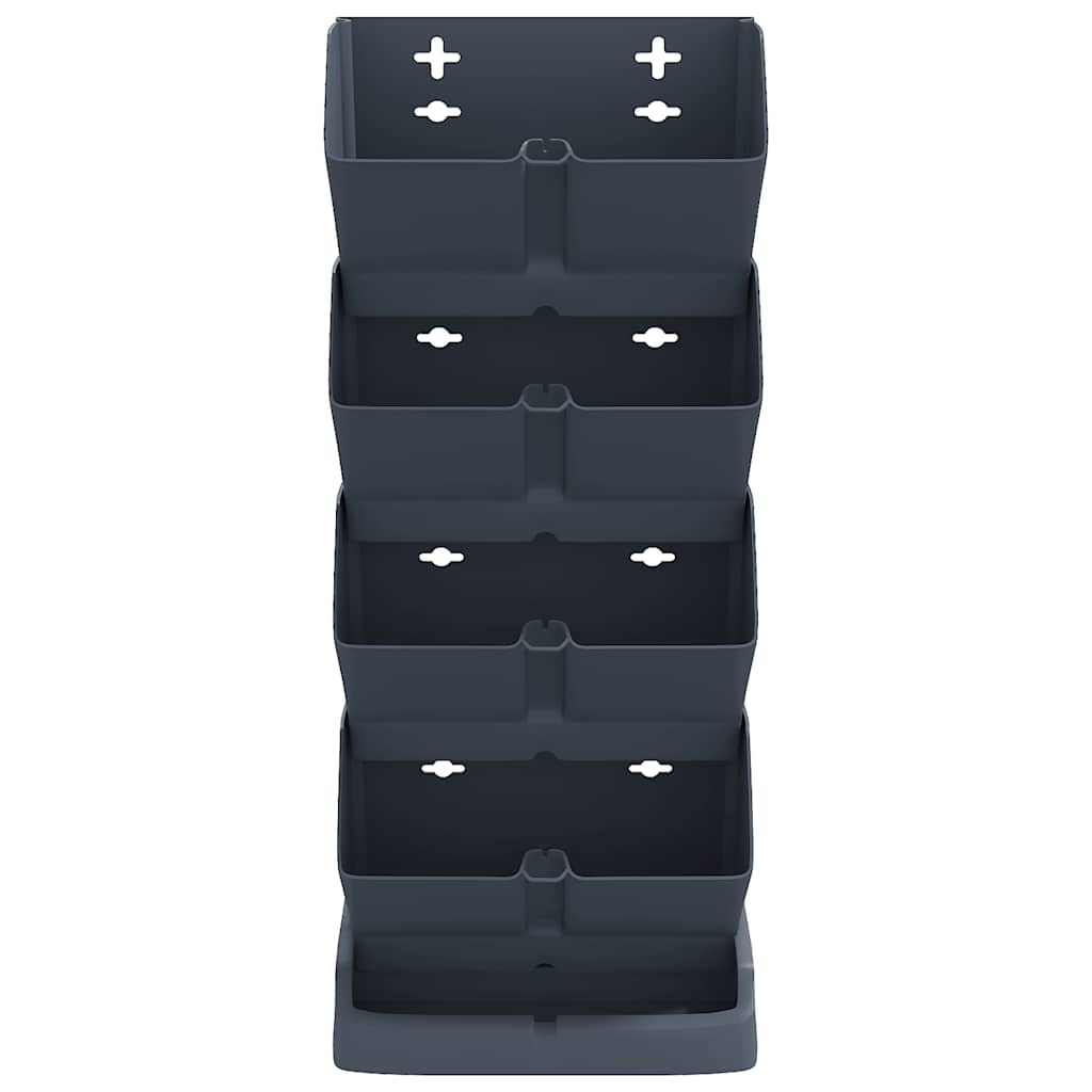 Vidaxl Pianificato Set 4 St Vertical Polipropene Antracite Color