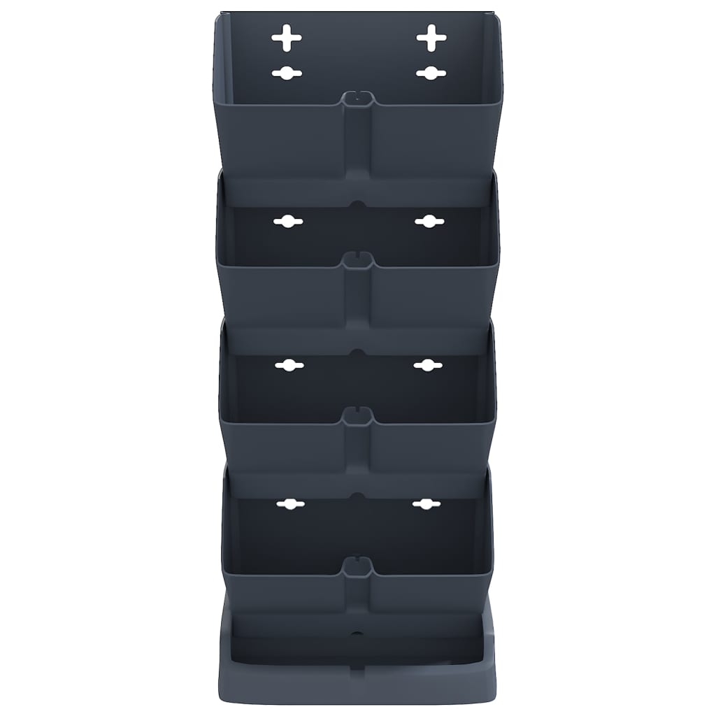 Vidaxl Pianificato Set 4 St Vertical Polipropene Antracite Color