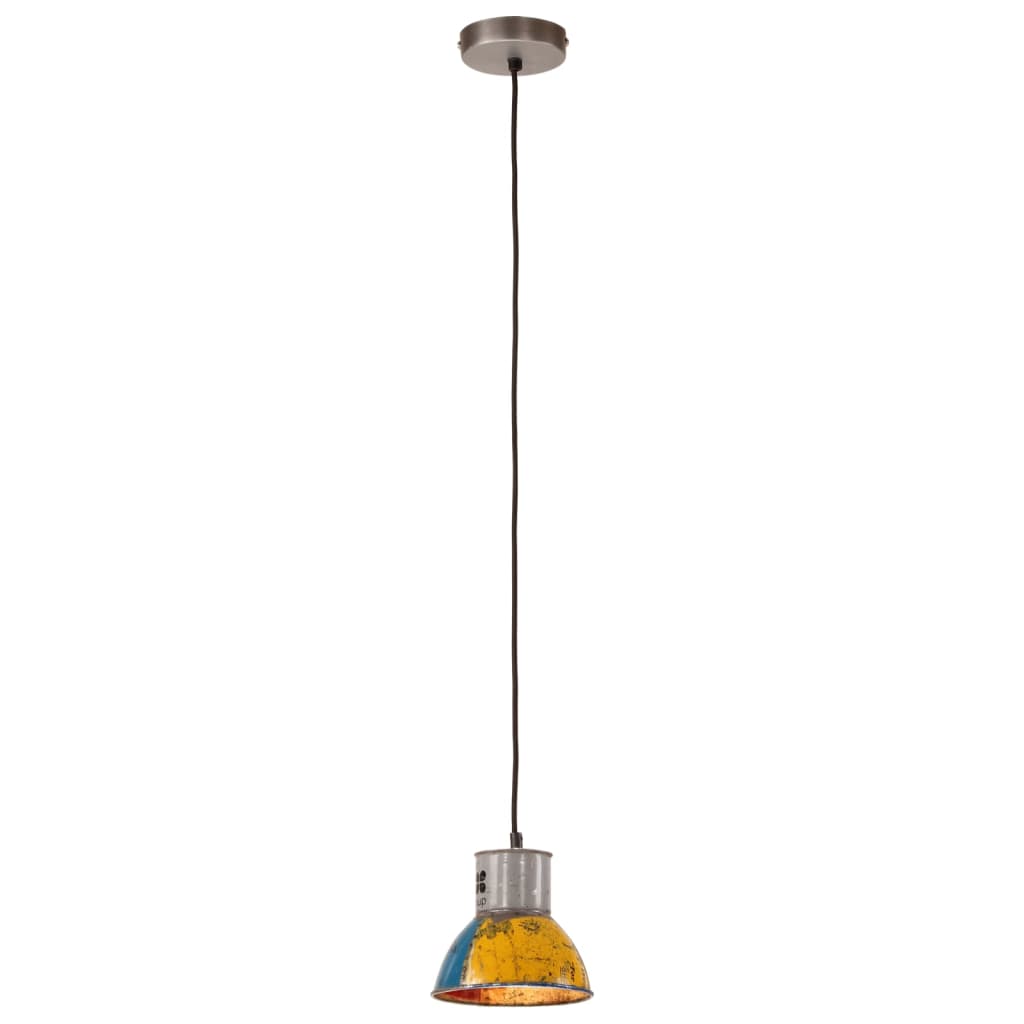 Vidaxl lámpara colgante industrial redonda 25 w e27 17 cm multicolor