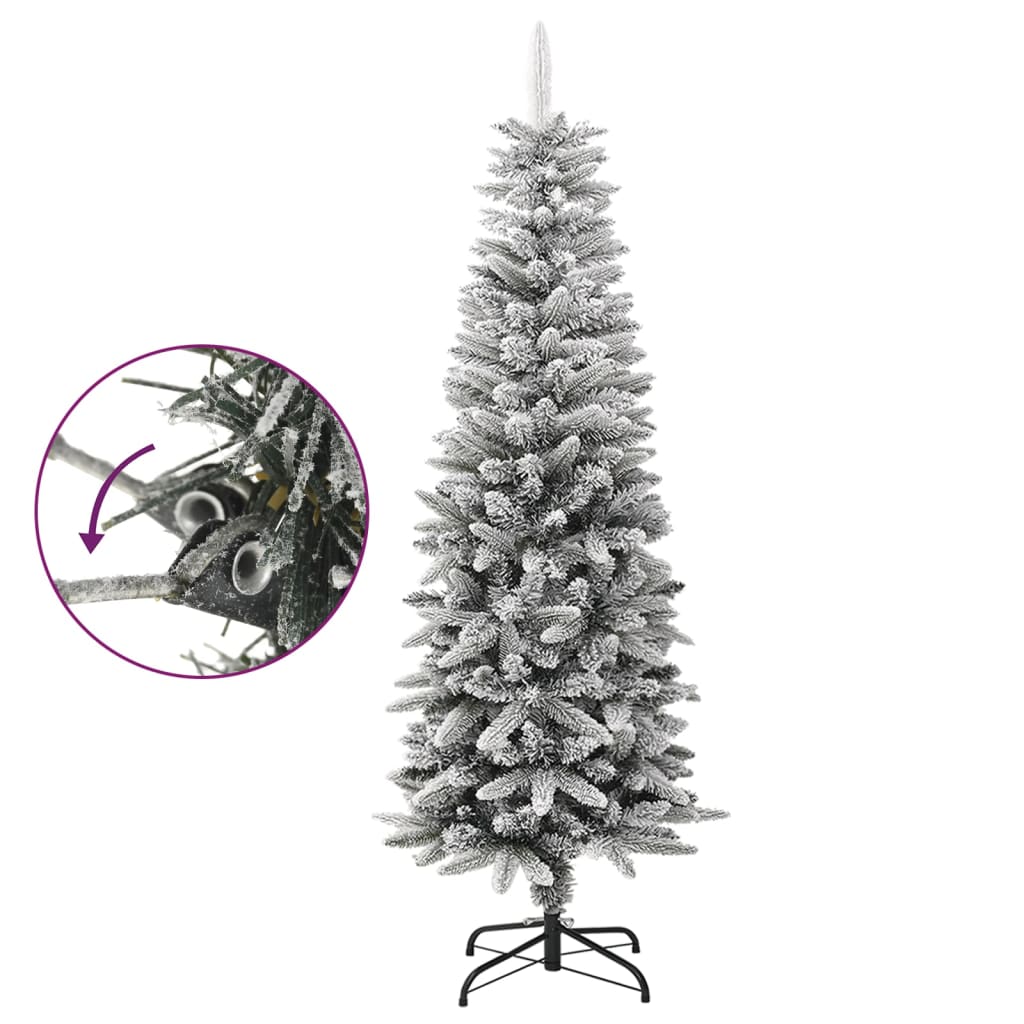 Vidaxl Kunstkerstboom con neve stretta 150 cm PVC e PE
