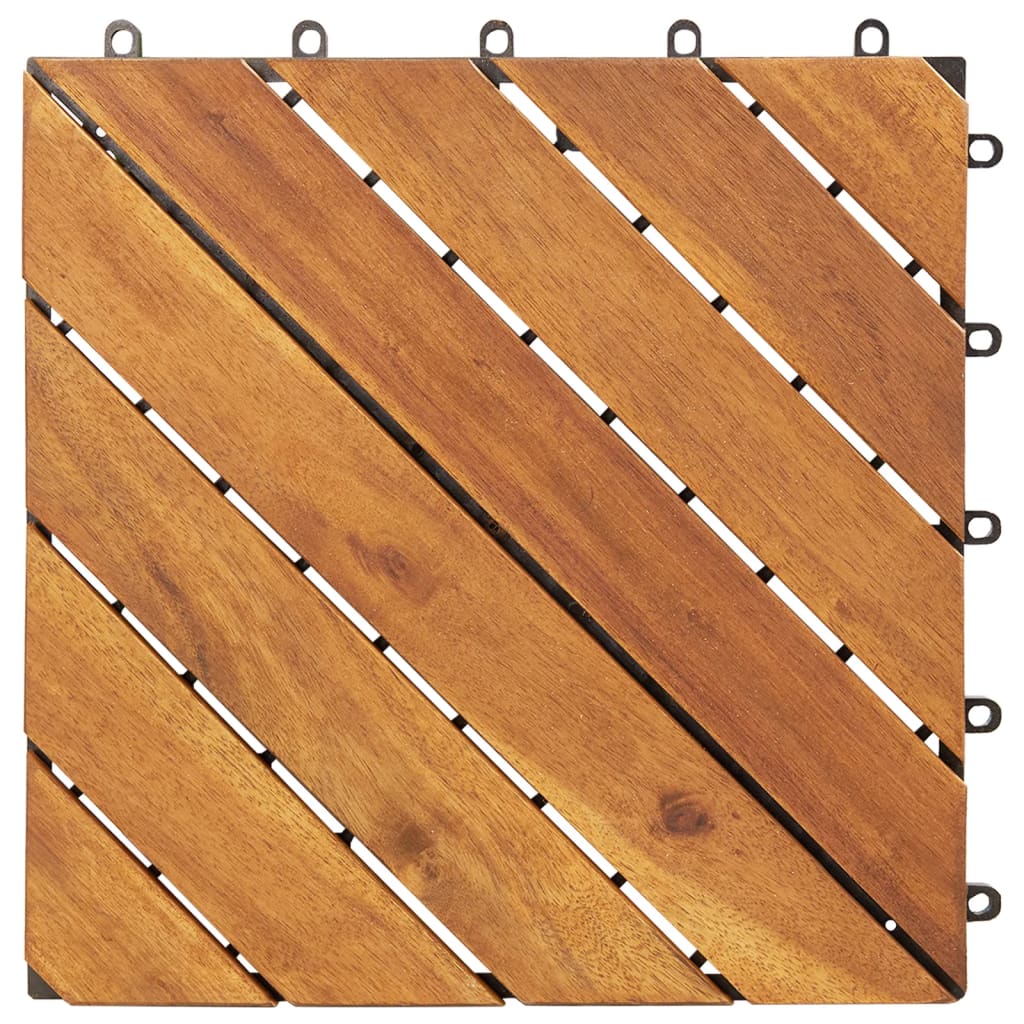 Vidaxl Terrace piastrelle 20 pezzi 30x30 cm Acacia solida marrone