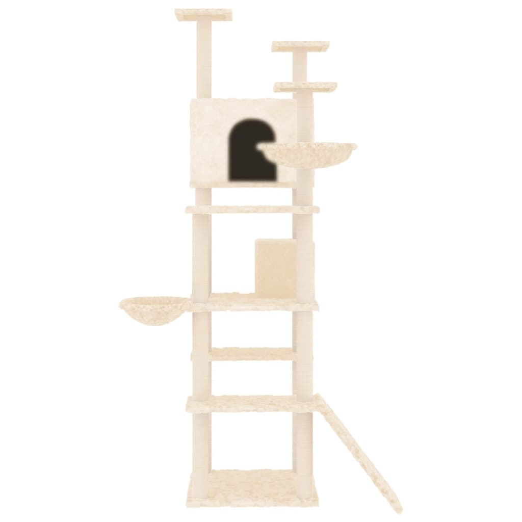 Vidaxl Cat Furniture con graffi di sisal 191 cm crema