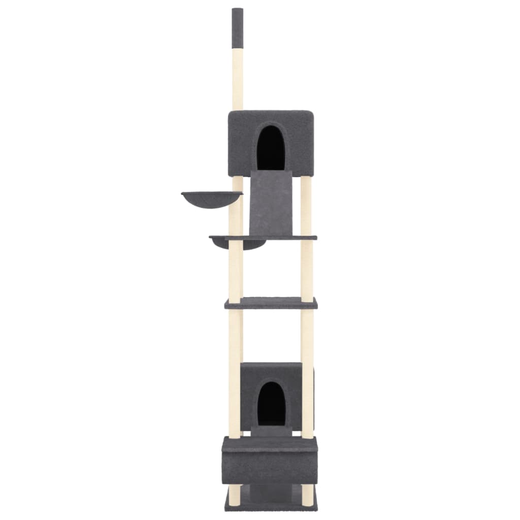 Muebles de gato de Vidaxl piso a techo 277-303 cm de gris oscuro