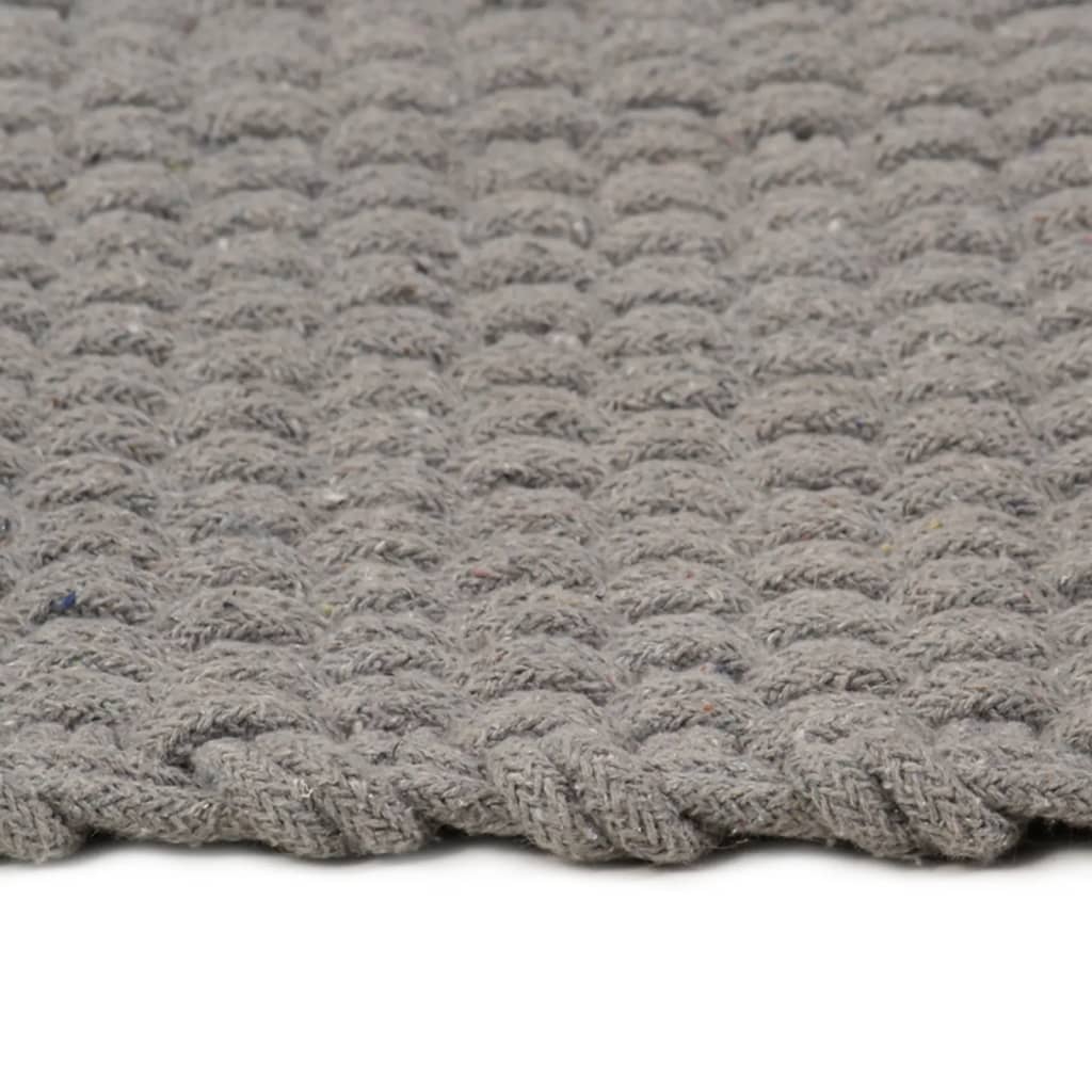 Vidaxl rettangolare 120x180 cm di cotone grigio