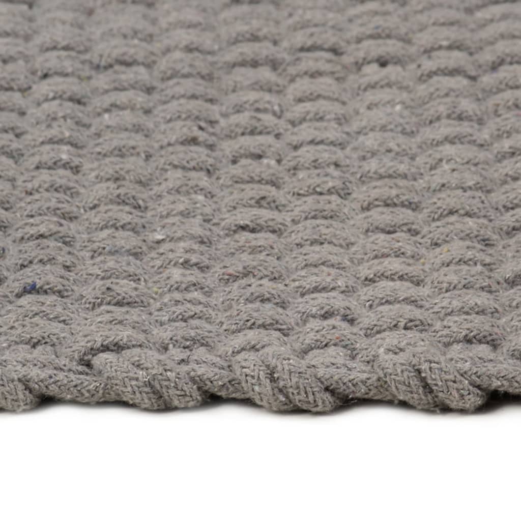 Vidaxl rectangular 160x230 cm de algodón gris