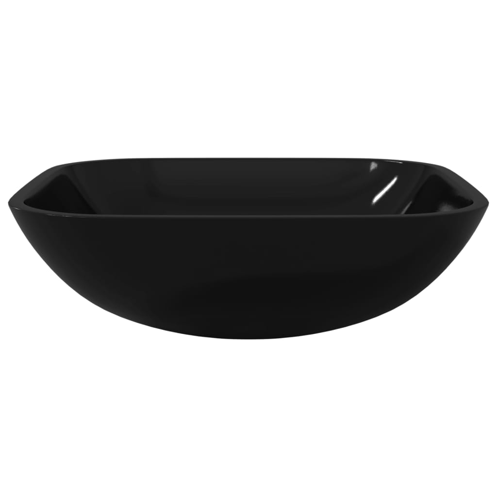 Vidaxl Washbasin 42x42x14 cm de vidrio negro