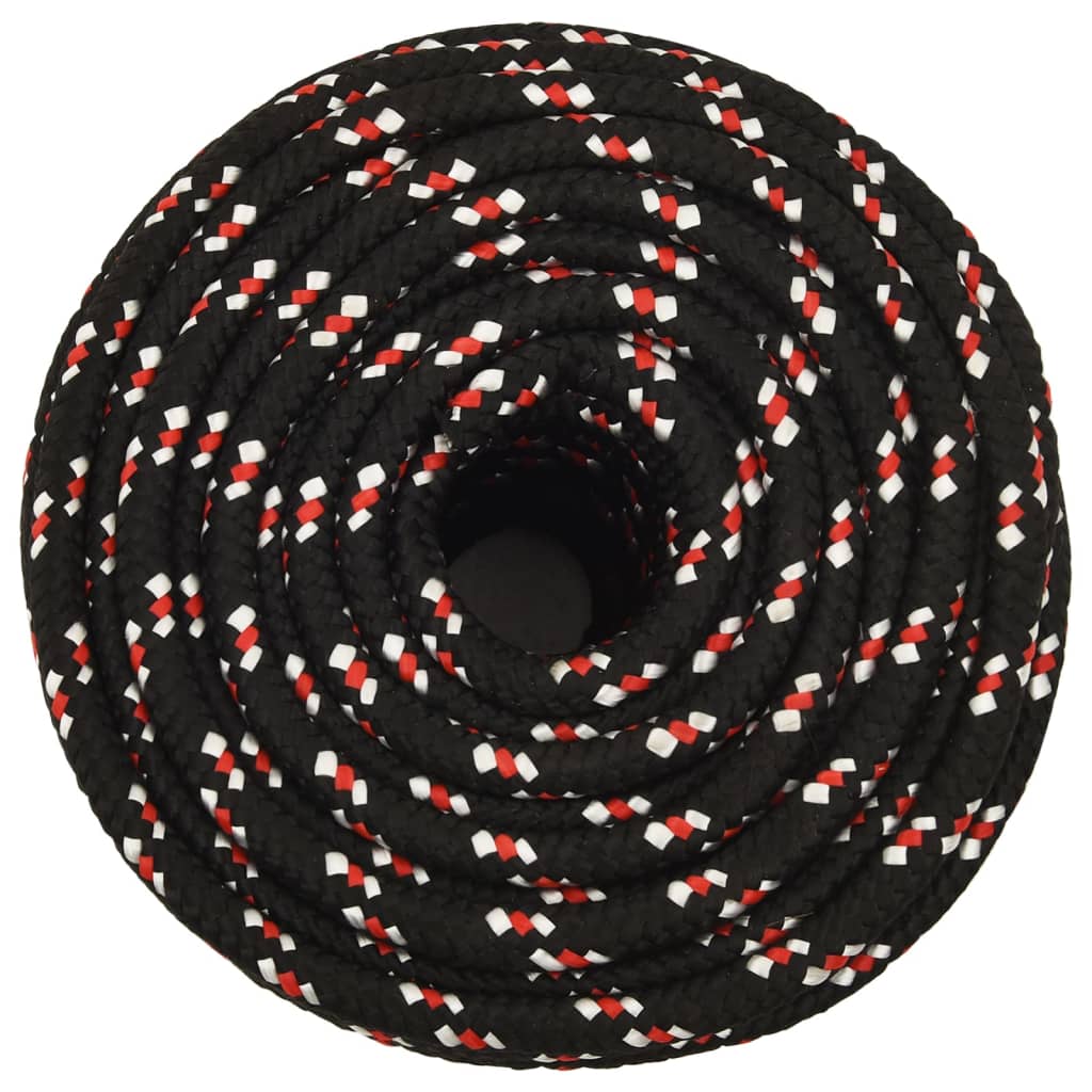 Vidaxl Boot Rope 12 mm 25 m Polypropilene Nero