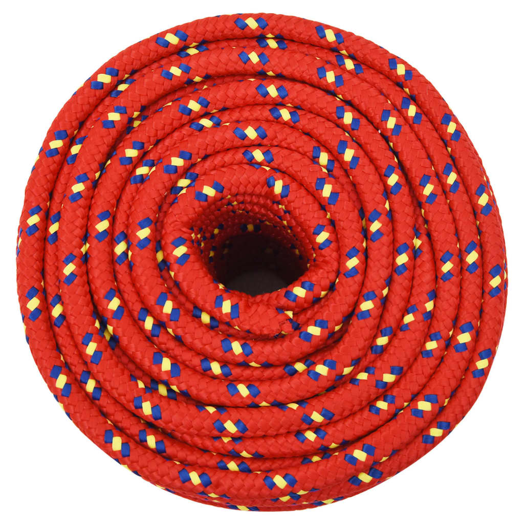 Vidaxl Boat Rope 12 mm 25 m polipropileno rojo