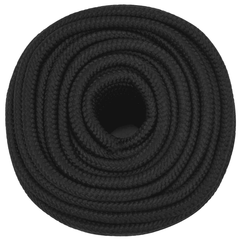 Vidaxl boottouw 12 mm 100 m polypropeen zwart