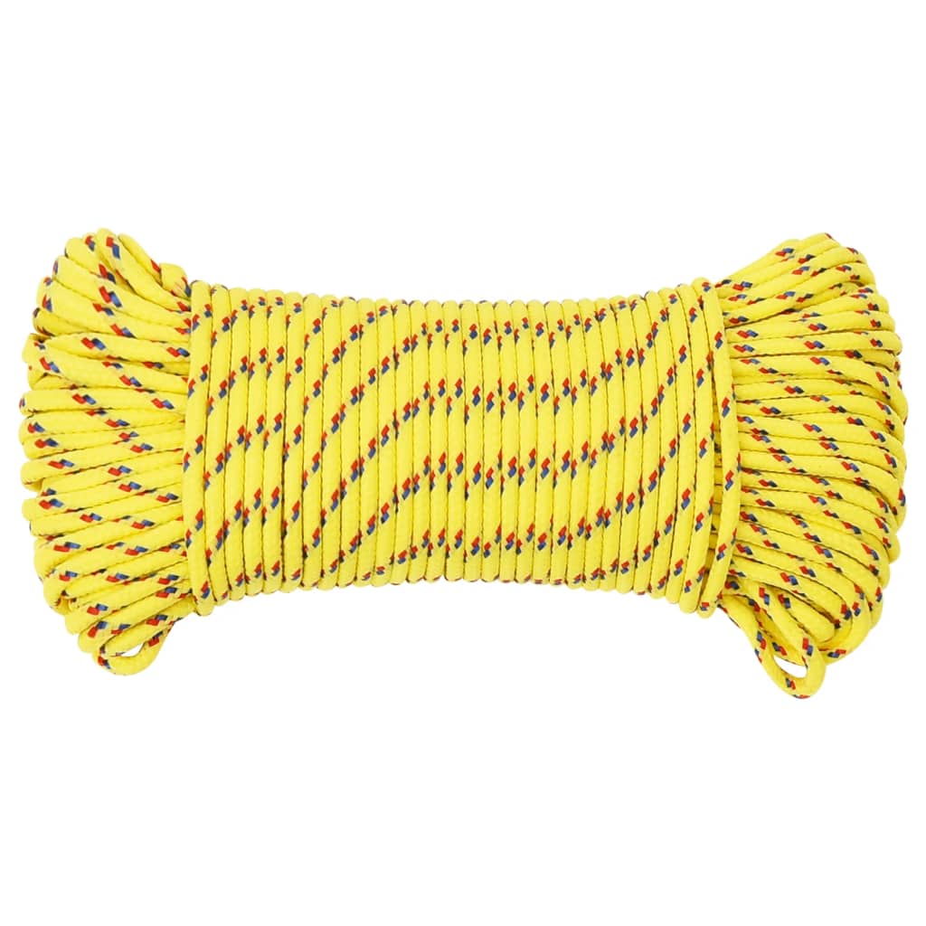 Vidaxl Boat Rope 5 mm 50 m polipropileno amarillo