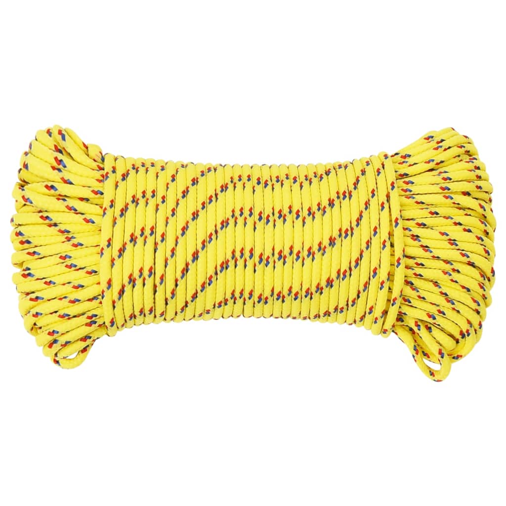 Vidaxl boottouw 5 mm 500 m polypropyleen geel