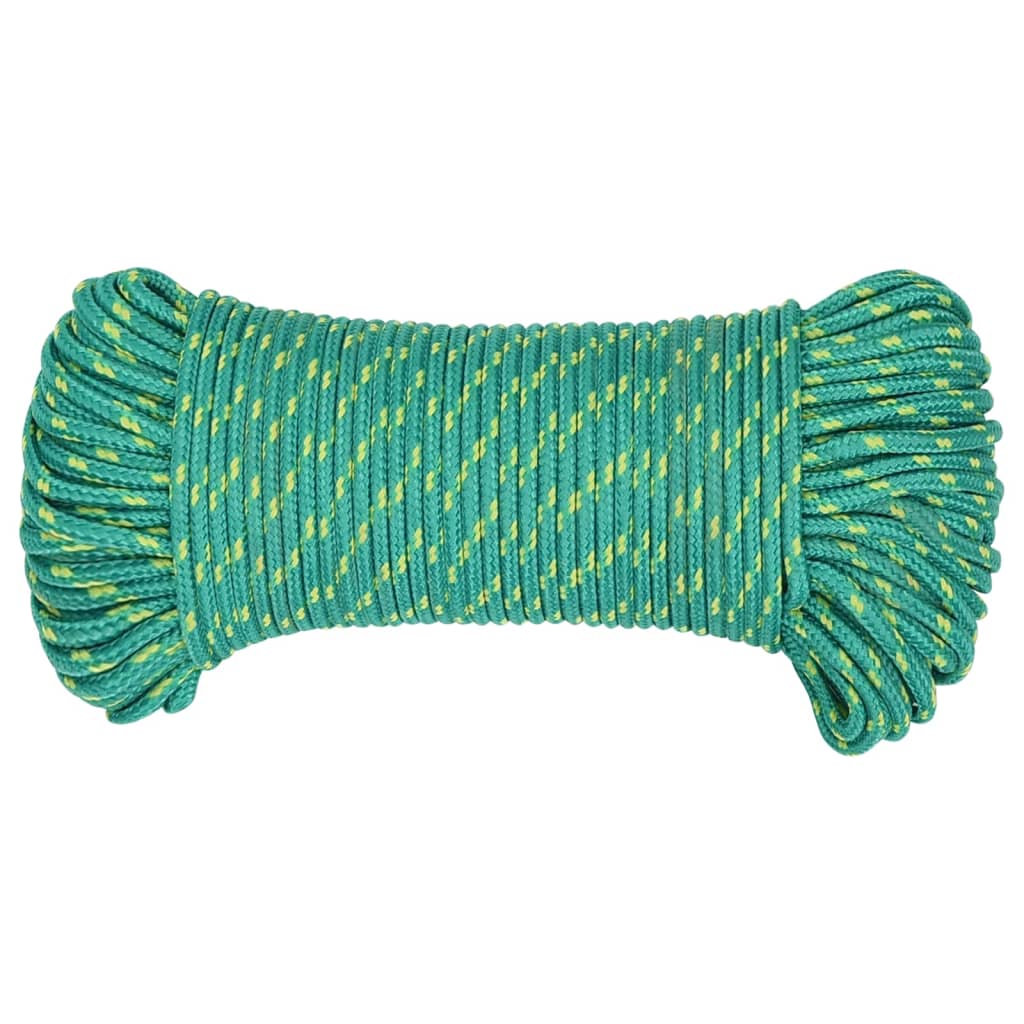 Vidaxl boottouw 3 mm 25 m polypropyleen groen