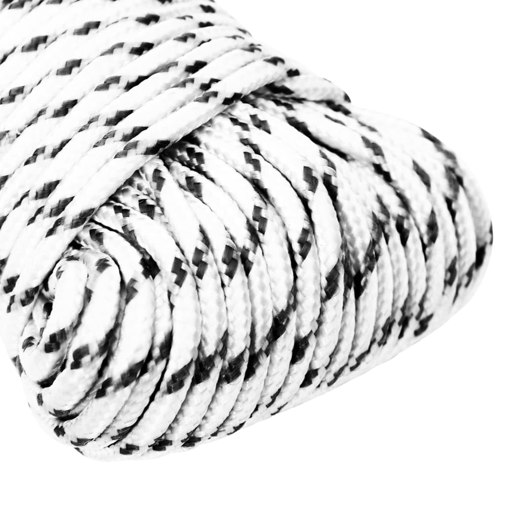 Vidaxl Boat Rope Intrecciata 3 mmx25 m Polyester White