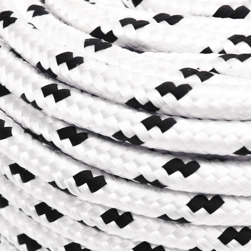 Vidaxl Barco Rope trenzado 8 mmx100 m poliéster blanco4