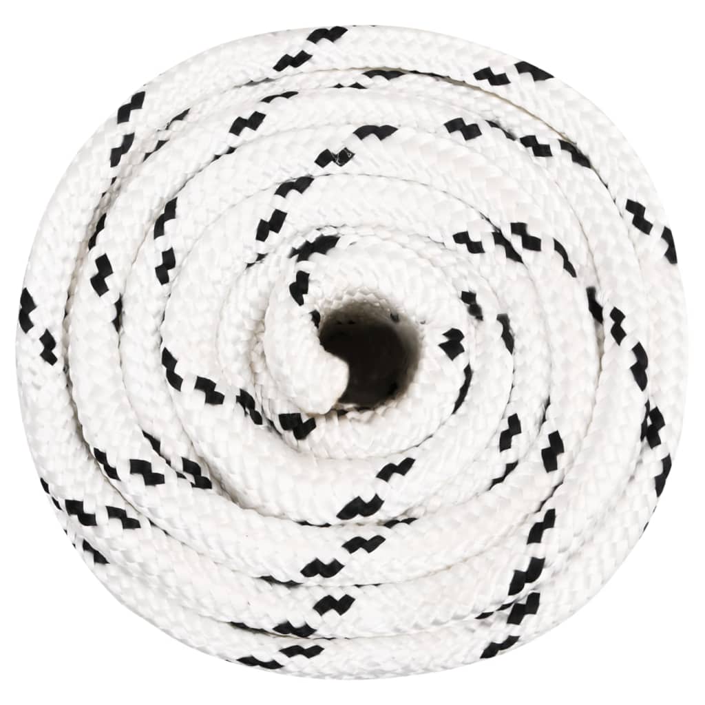 Vidaxl Werkouw 20 mm 25 m poliéster blanco