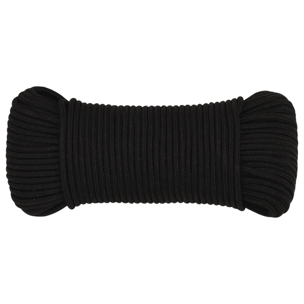 Vidaxl Werkouw 3 mm 100 m poliestere nero
