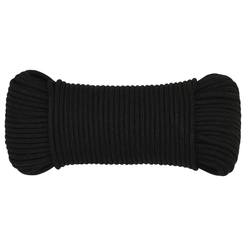 Vidaxl werktouw 5 mm 25 m polyester zwart