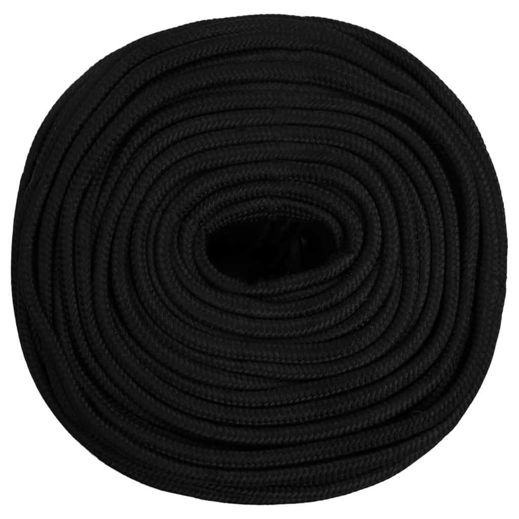 Vidaxl Werkouw 6 mm 50 m poliestere nero
