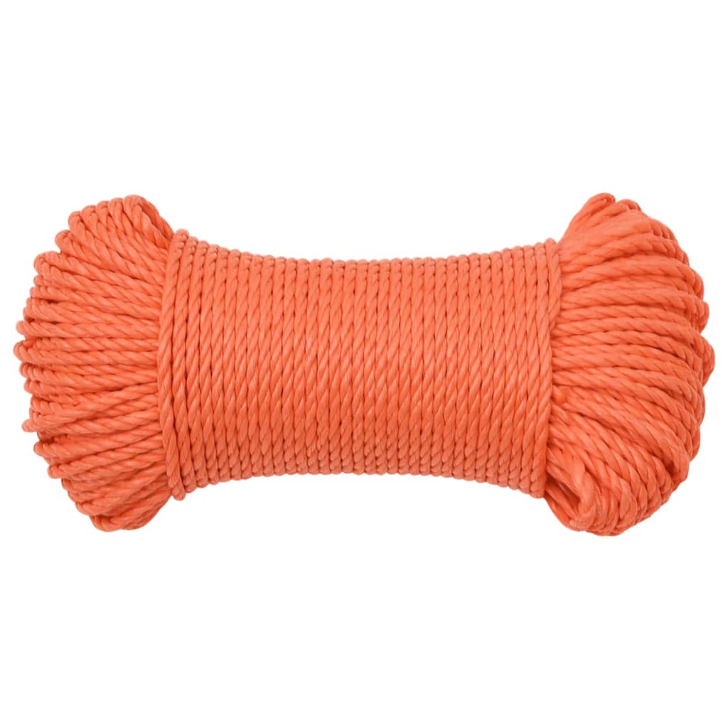 Vidaxl Werkouw 8 mm 50 m Polypropene Oranje