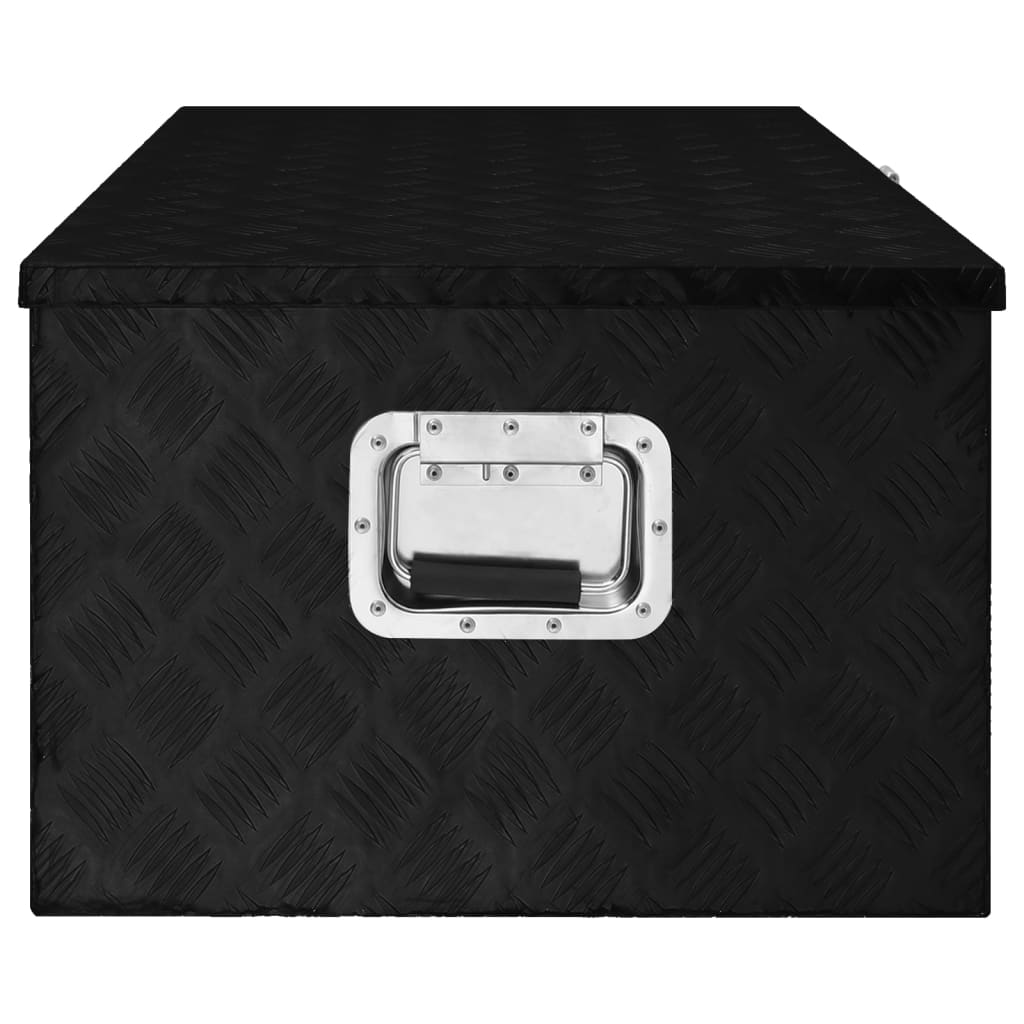 Vidaxl Box de almacenamiento 100x55x37 cm de aluminio negro