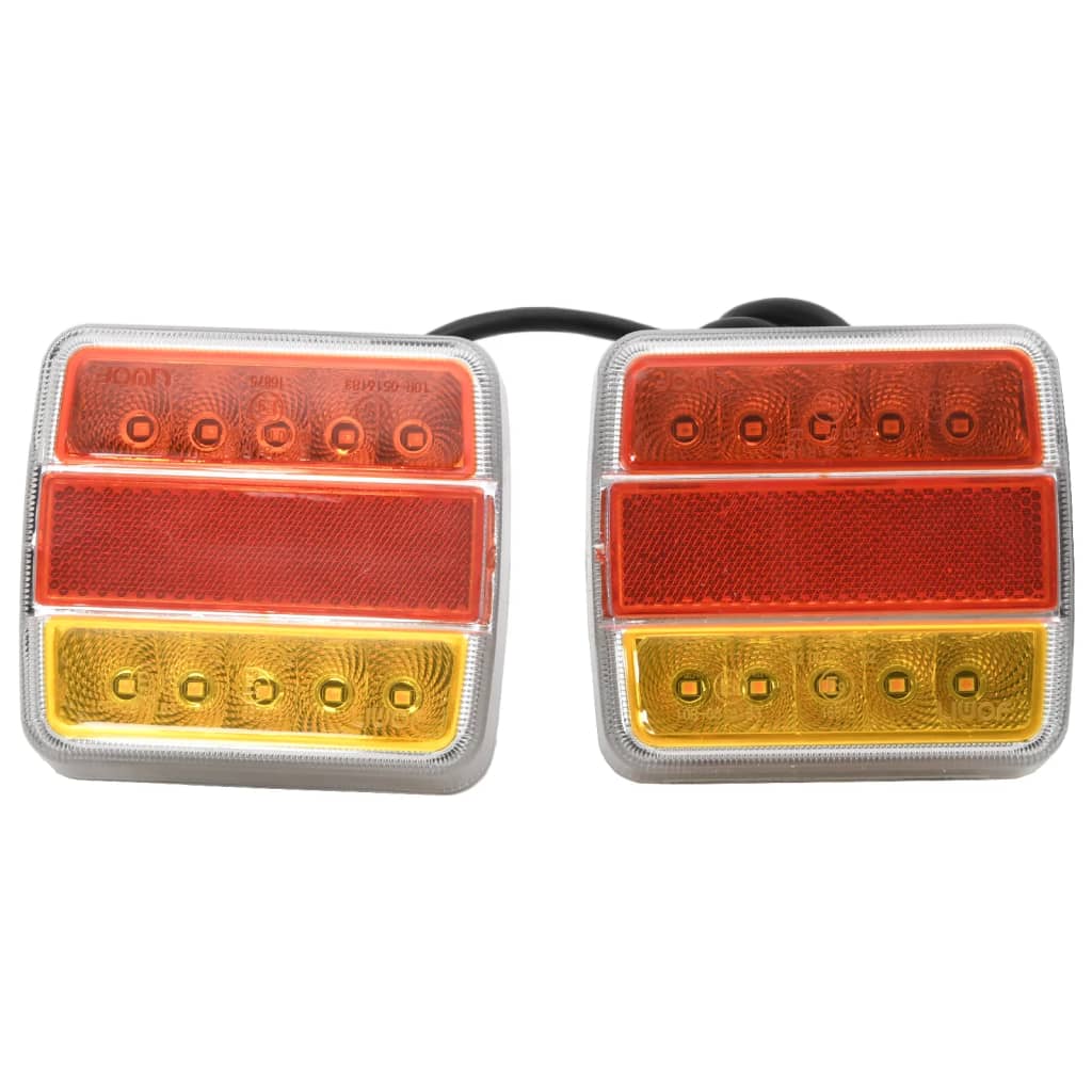 Vidaxl Supporters 2 ST LED LAMP 12 V 10.5x7.5x10 cm rojo