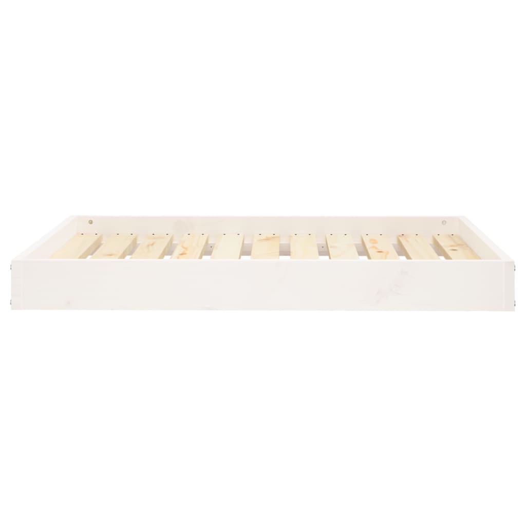 Vidaxl hondenmand 91,5x64x9 cm massief grenenhout wit