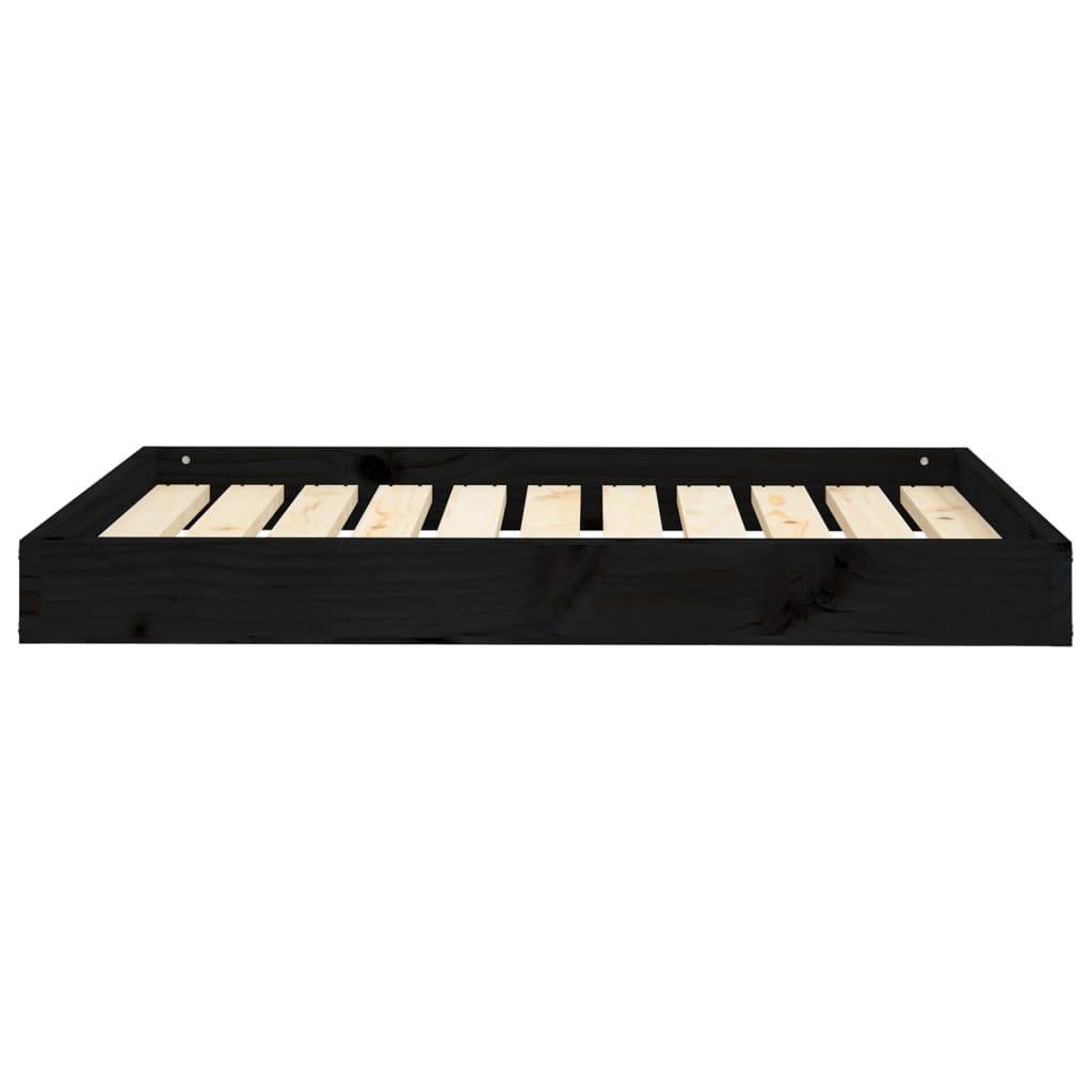 Vidaxl Dog Basket 91.5x64x9 cm Pino solido nero