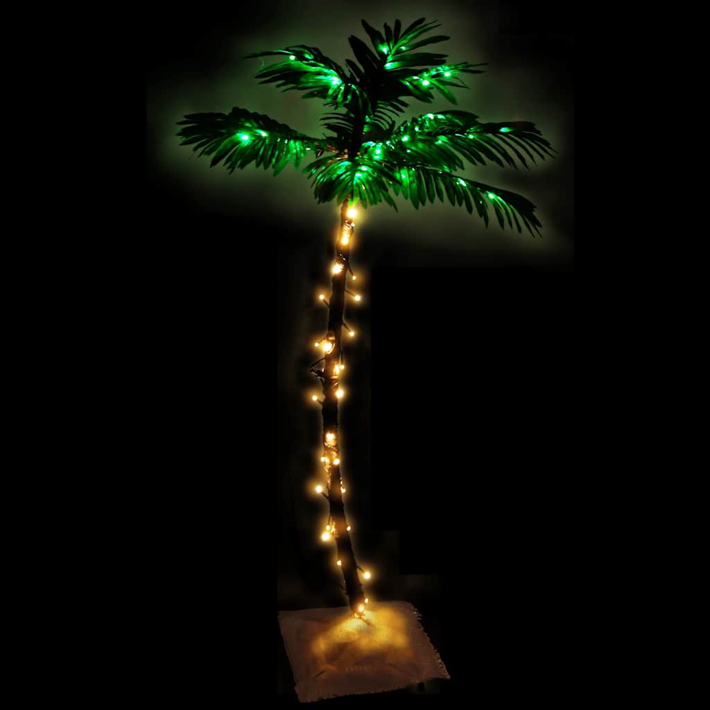 Vidaxl Palm Tree LED 72 LED White caldo 120 cm