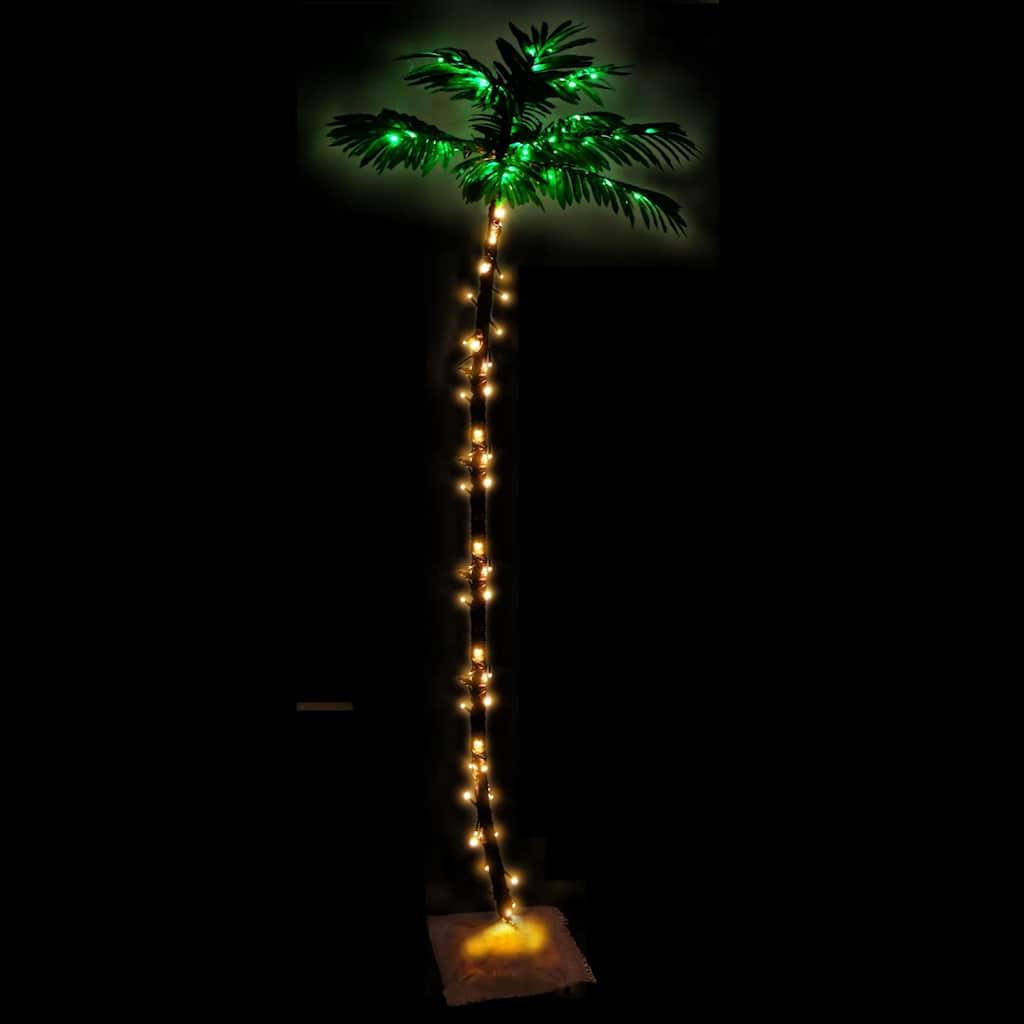 Vidaxl Palm Tree LED 136 LED White caldo 220 cm