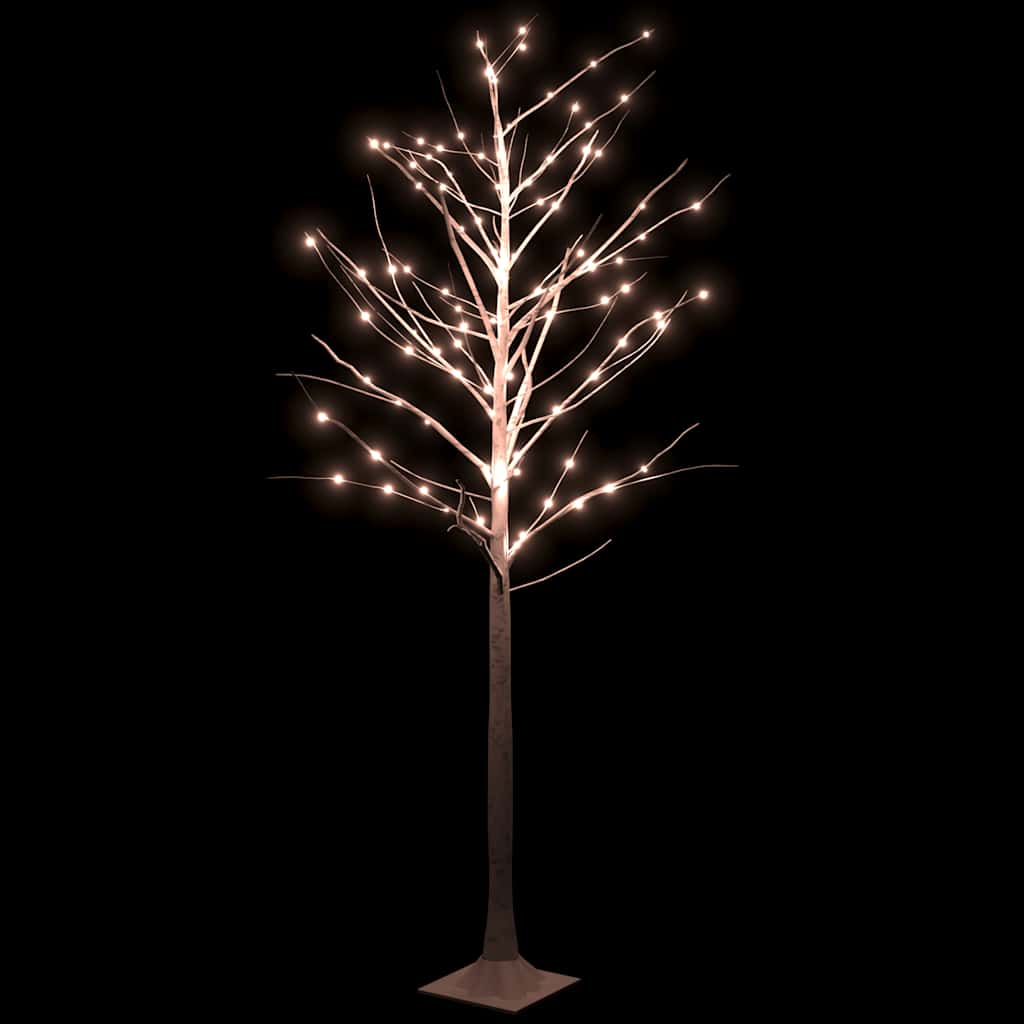 Vidaxl Berkenboom LED 128 LED WHITE CAL CHOL 220 cm blanco