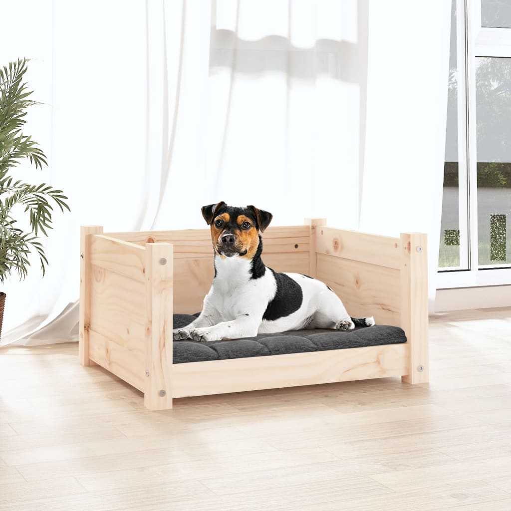 Vidaxl hondenbed 55,5x45,5x28 cm massief grenenhout