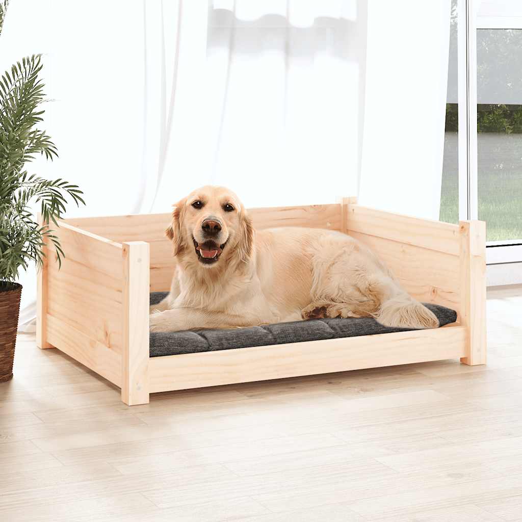 Vidaxl Dog Basket 75.5x55.5x28 cm pino solido